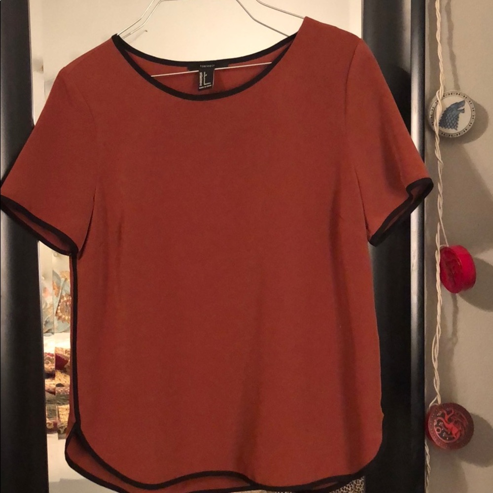 Soft black lined tee